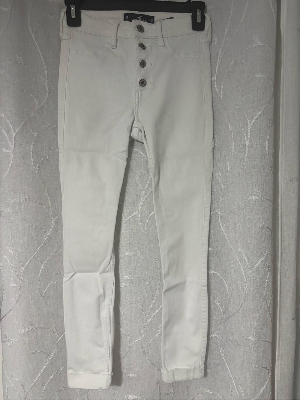 Hollister White High-Rise Crop Jean Leggings